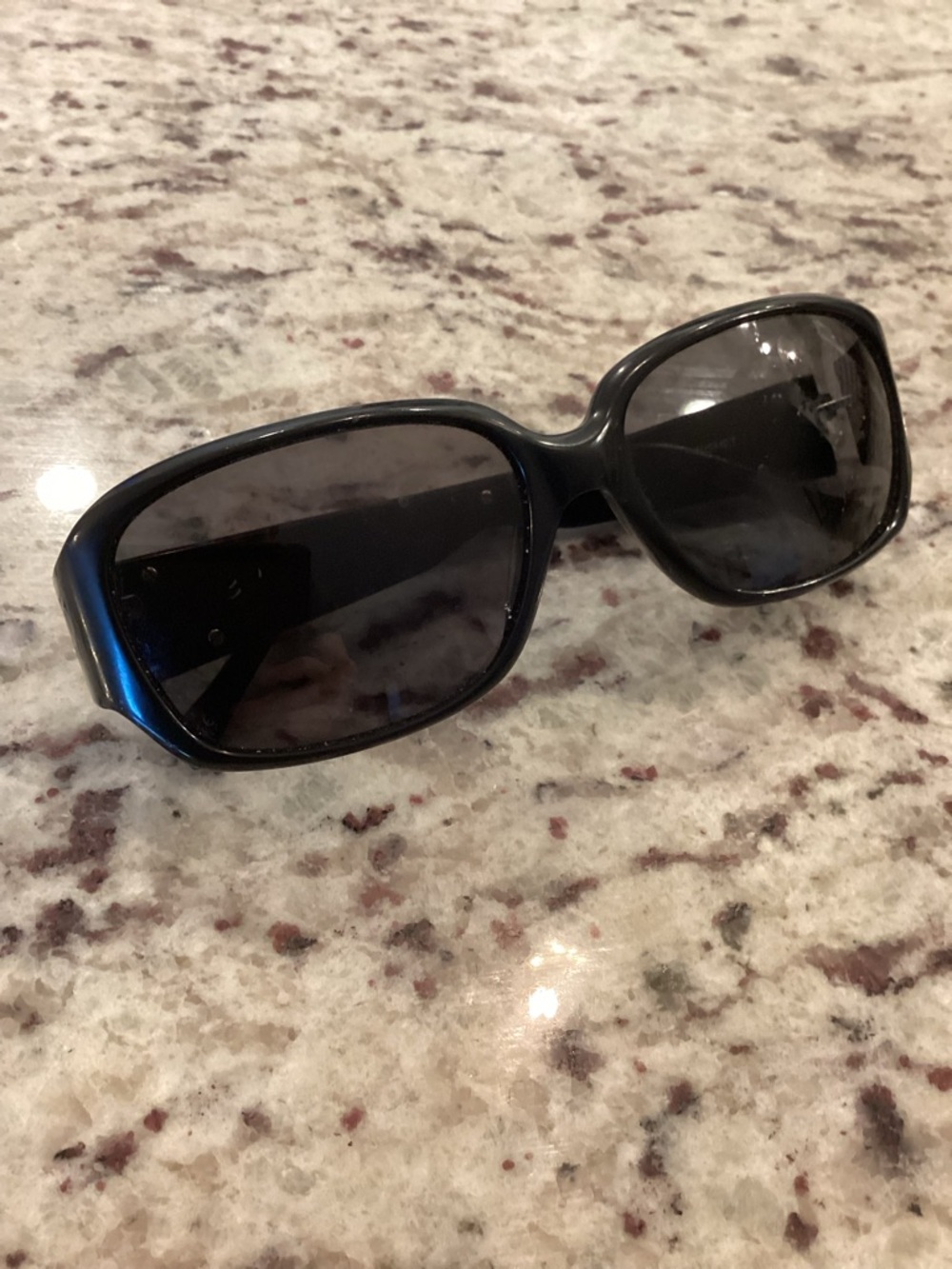 Kismet Black Large Rectangular Women's Sunglasses